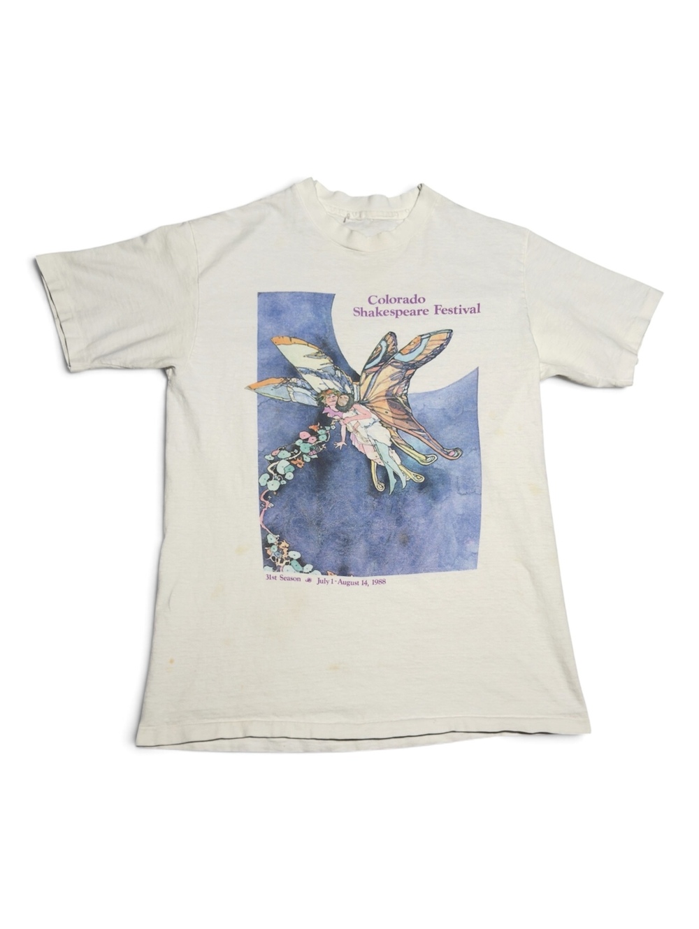 Vintage 1988 Colorado Shakespeare Festival Graphic T-Shirt Single Stitch